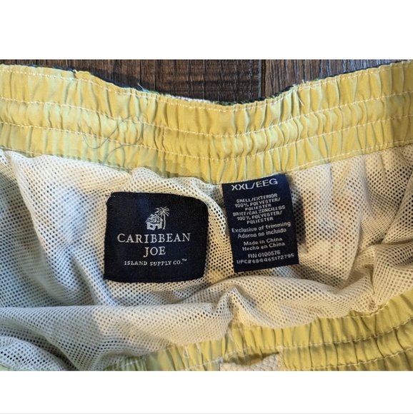 Caribbean Joe Swim Trunks XXL Mesh Lining Cargo Pockets - Hawaii Postcard Print. - Picture 7 of 16